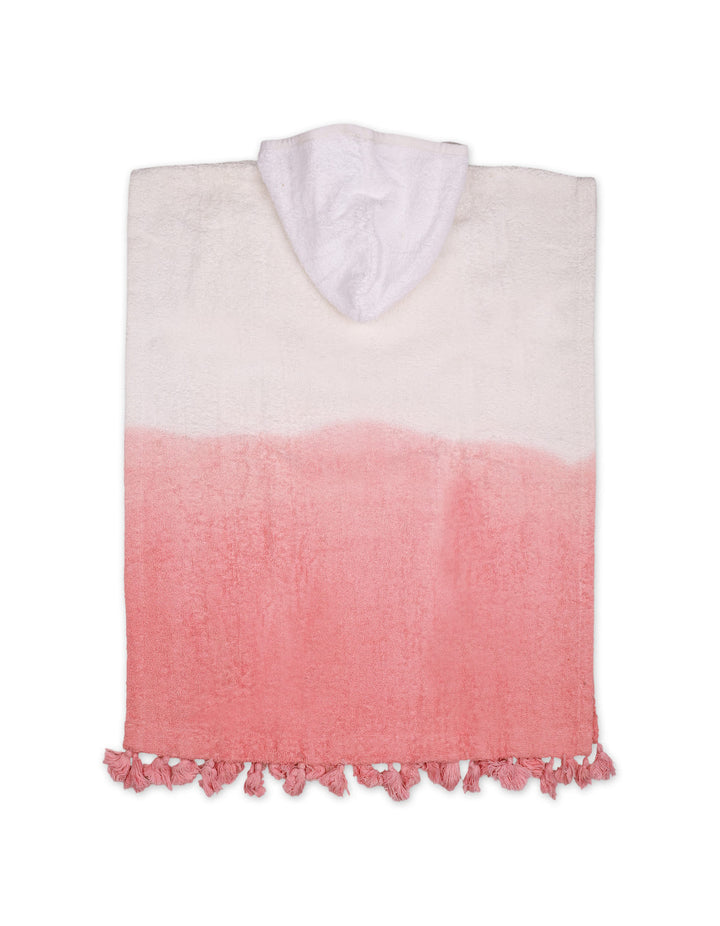 Toddler Girl Hooded Bath Towel Poncho Vanille Fraise White and Pink at Zubaidas Online Pakistan