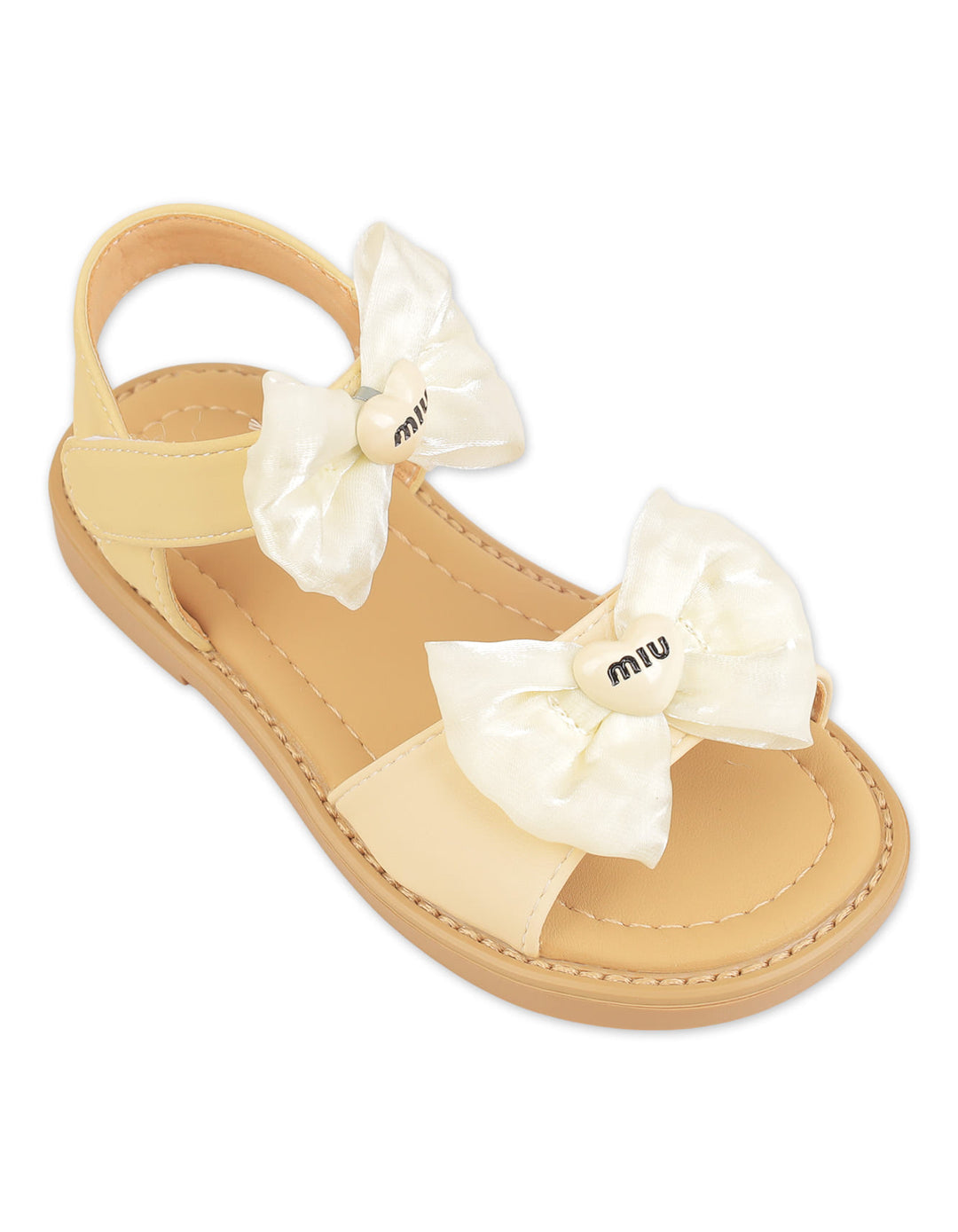 Toddler Girl Sandals Double Bow Beige at Zubaidas Official Pakistan