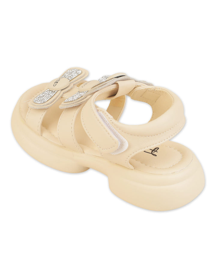 Toddler Girl Sandals Triple Bow Beige at Zubaidas Online Pakistan