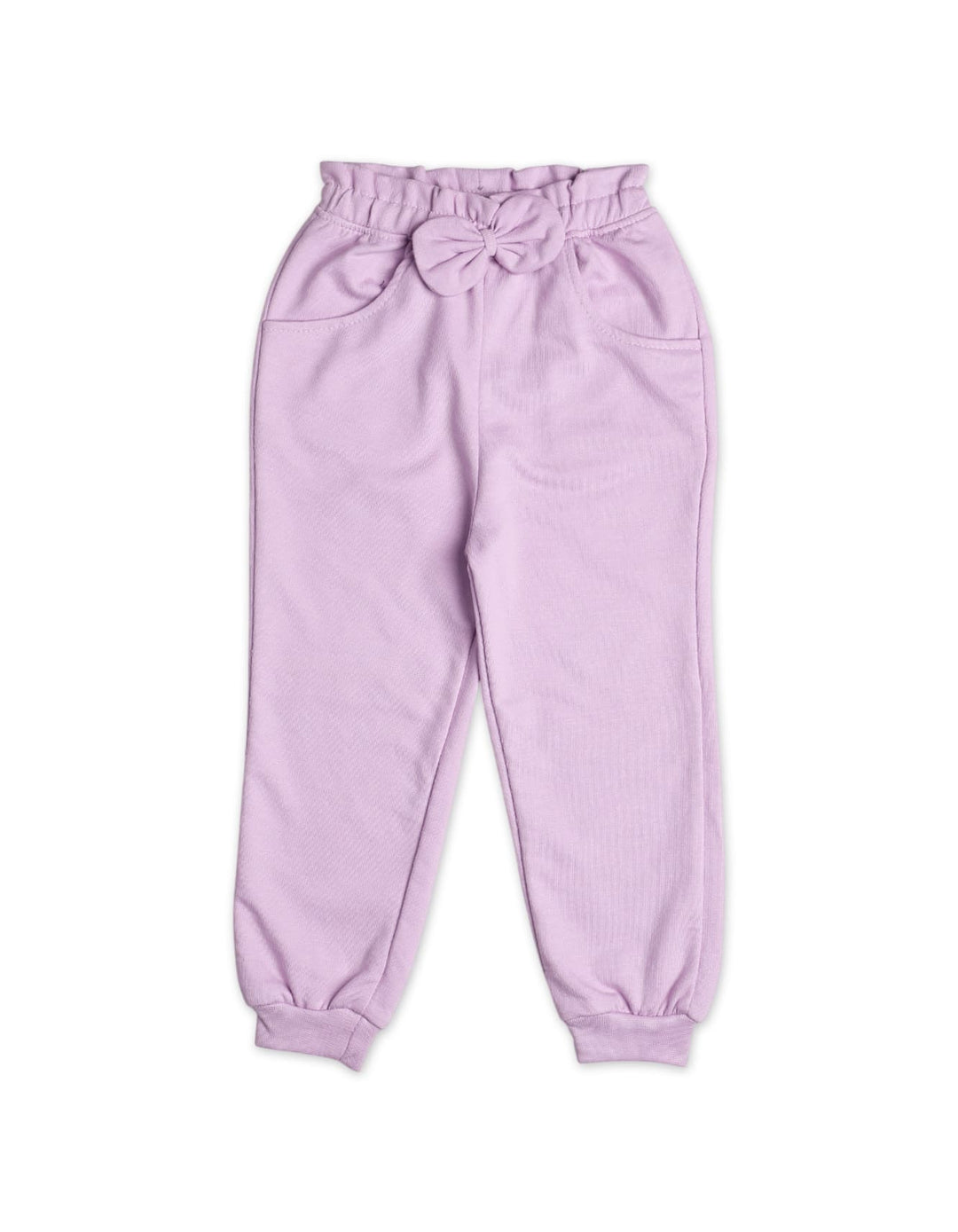 Toddler Girls Casual Trousers Bambies Front Bow Lilac at Zubaidas