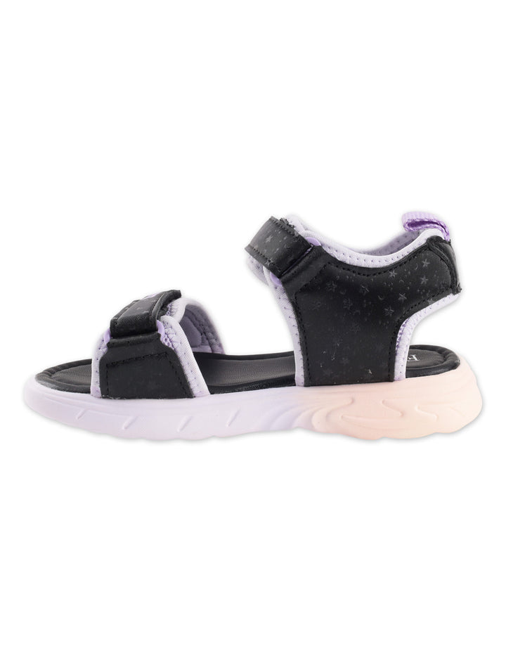 Toddler Girls Sandals Adjustable Strap Black and Lavender at Zubaidas Online Pakistan