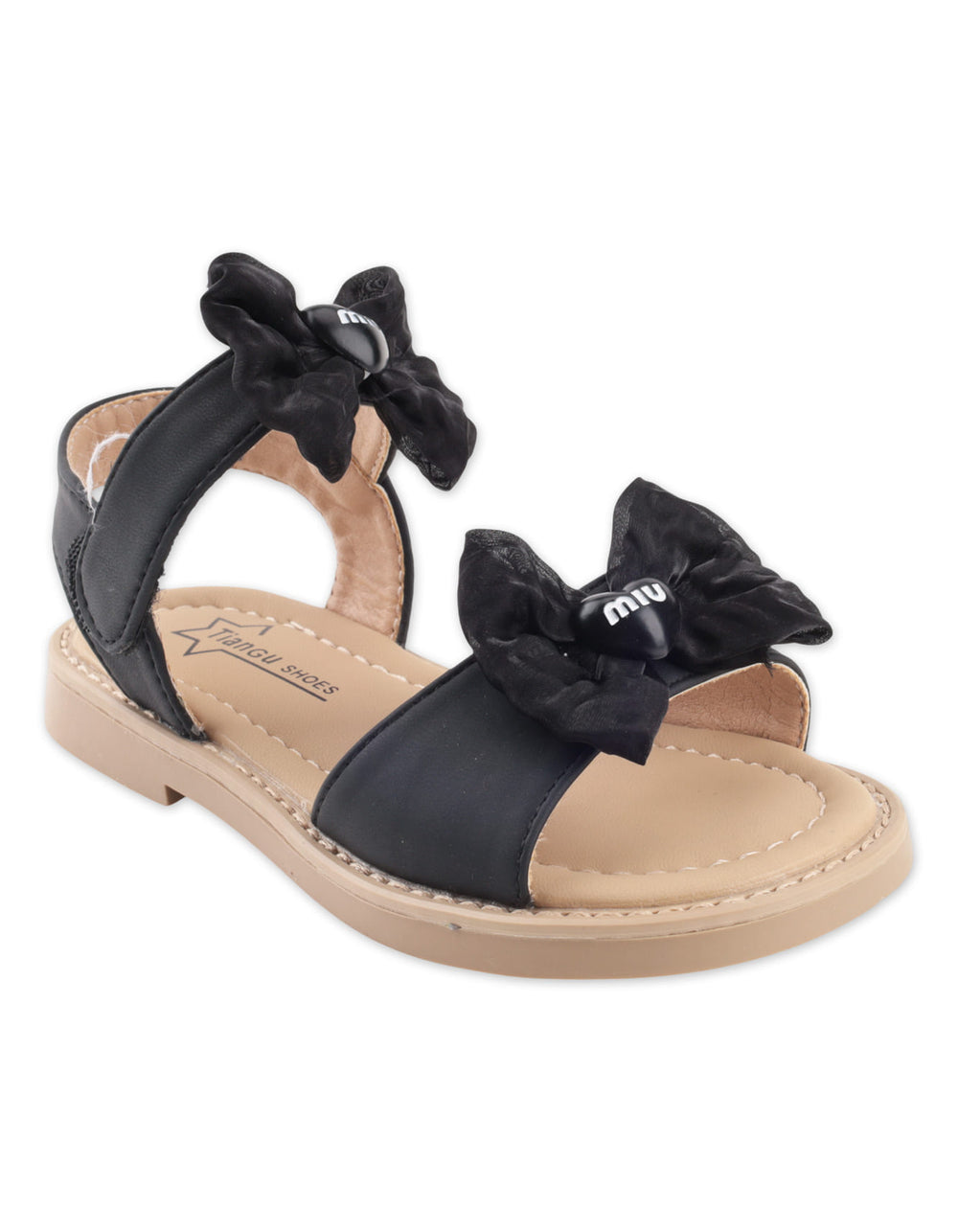 Toddler Girls Sandals Bow Accent Black at Zubaidas Official Pakistan