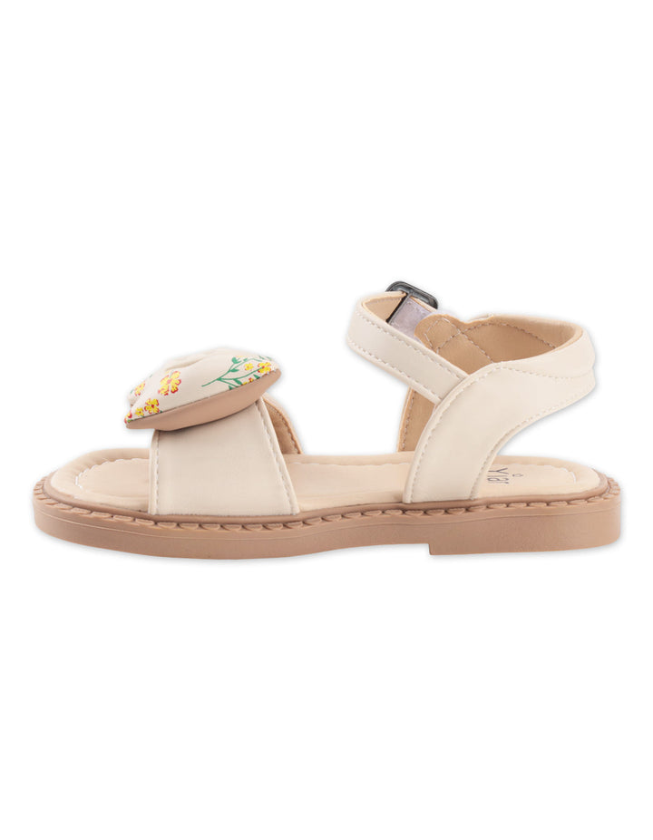 Toddler Girls Sandals Floral Bow Off White at Zubaidas Online Pakistan