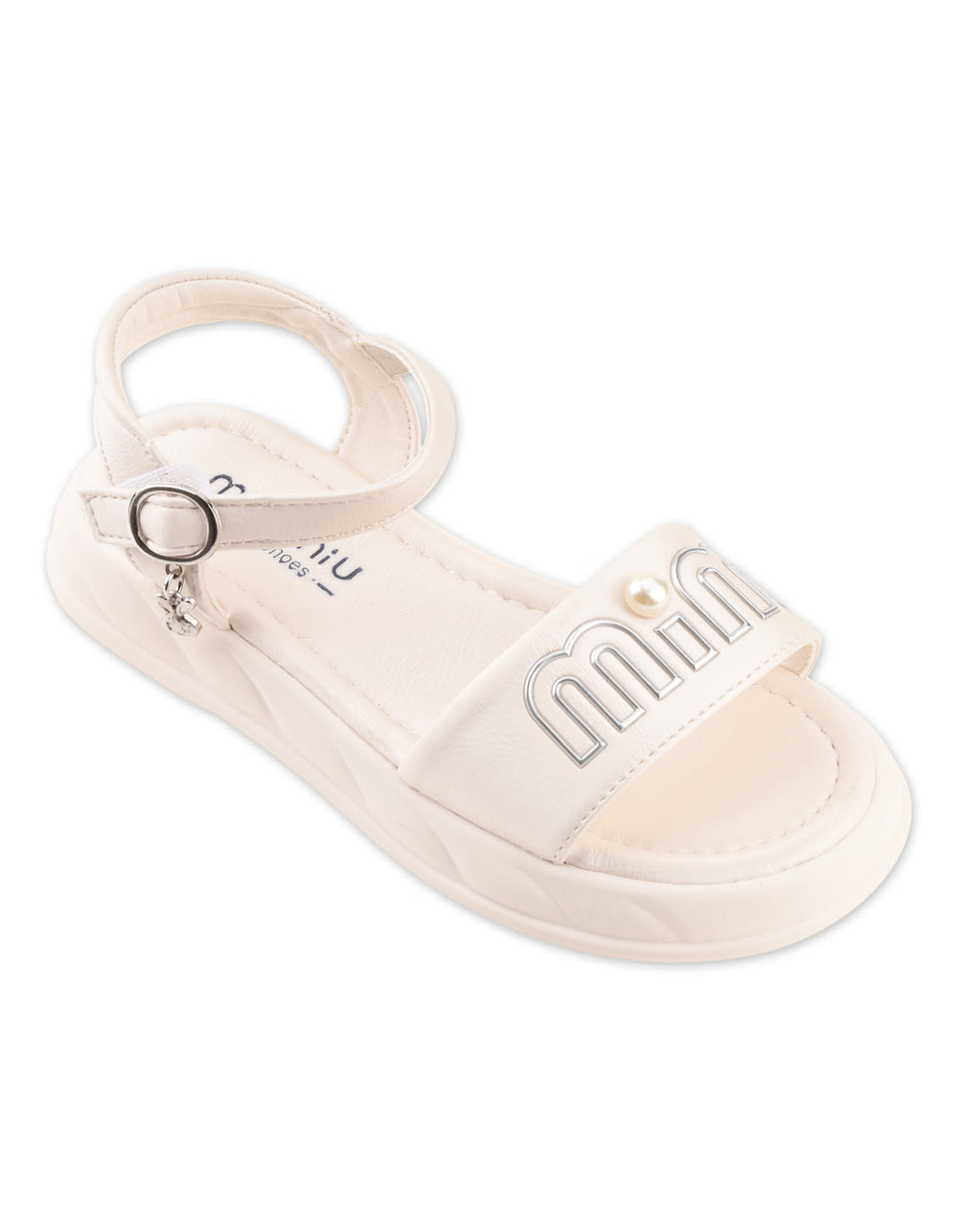 Toddler Girls Sandals Pearl Cream at Zubaidas Official Pakistan