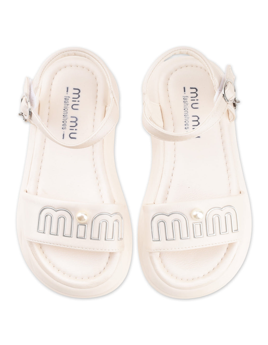 Toddler Girls Sandals Pearl Cream at Zubaidas