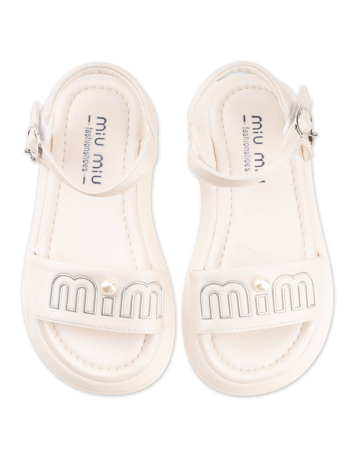 Toddler Girls Sandals Pearl Cream at Zubaidas
