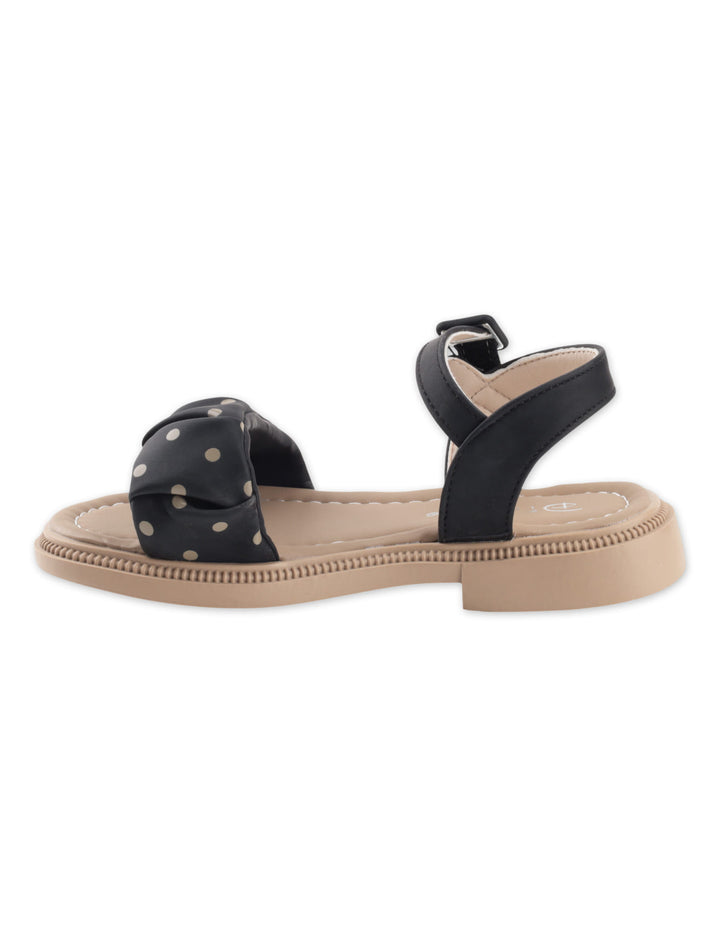 Toddler Girls Sandals Polka Dot Ruffled Strap Black at Zubaidas Online Pakistan
