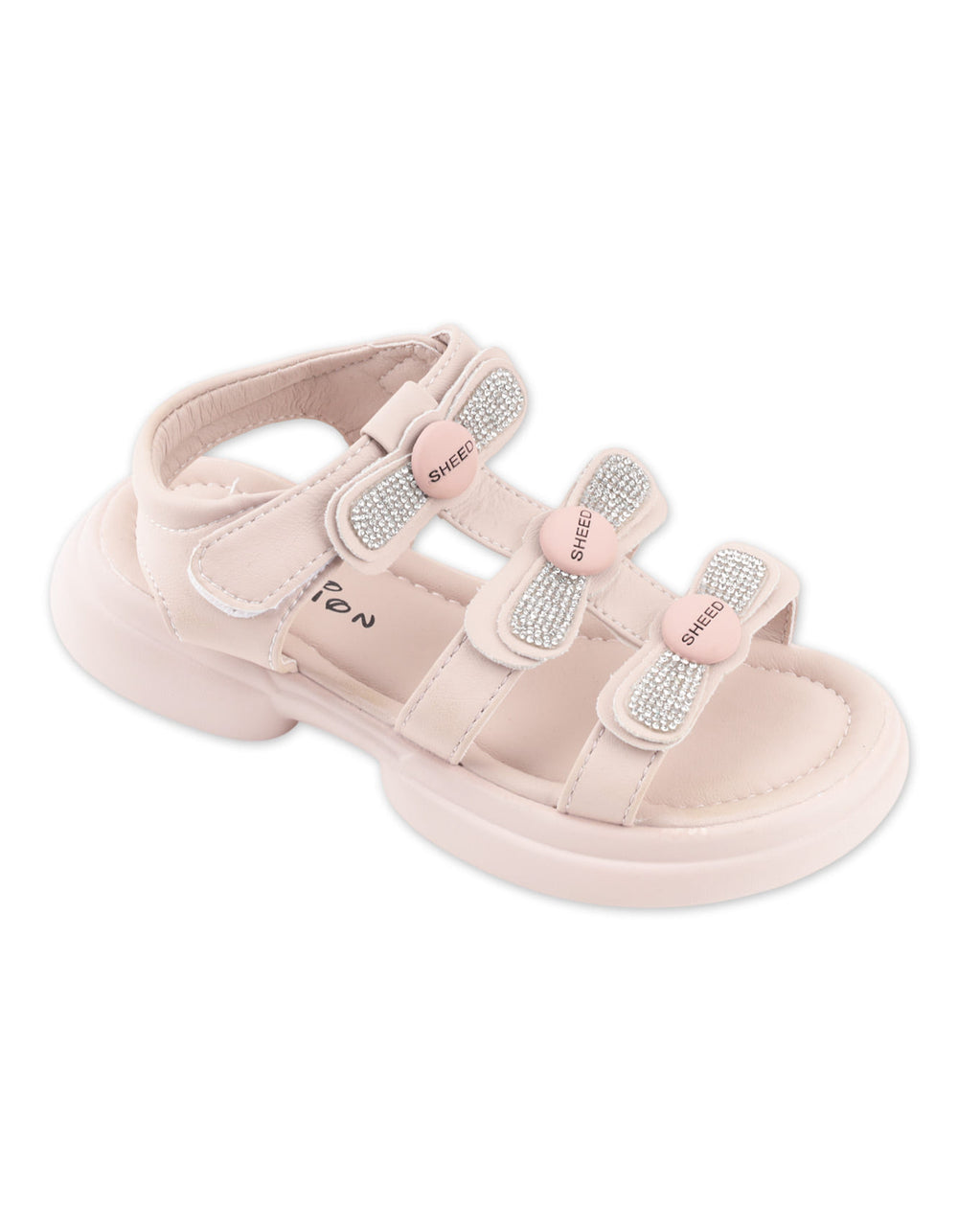 Toddler Girls Sandals Triple Bow Pink at Zubaidas Official Pakistan