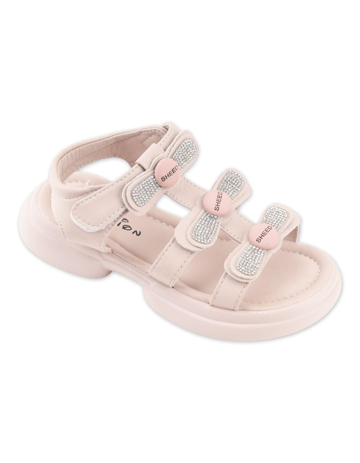 Toddler Girls Sandals Triple Bow Pink at Zubaidas Official Pakistan