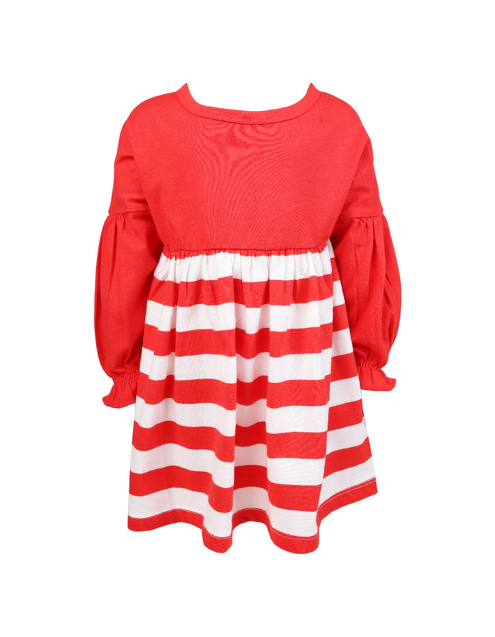 Toddler Girls Wears Bambies Wave Printed Red at Zubaidas
