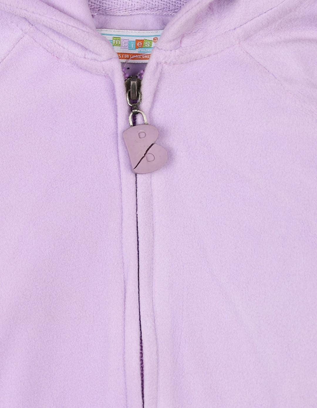 Toddler Girls Winter Zipper Jackets Bambies Hooded Lilac at Zubaidas Pakistan
