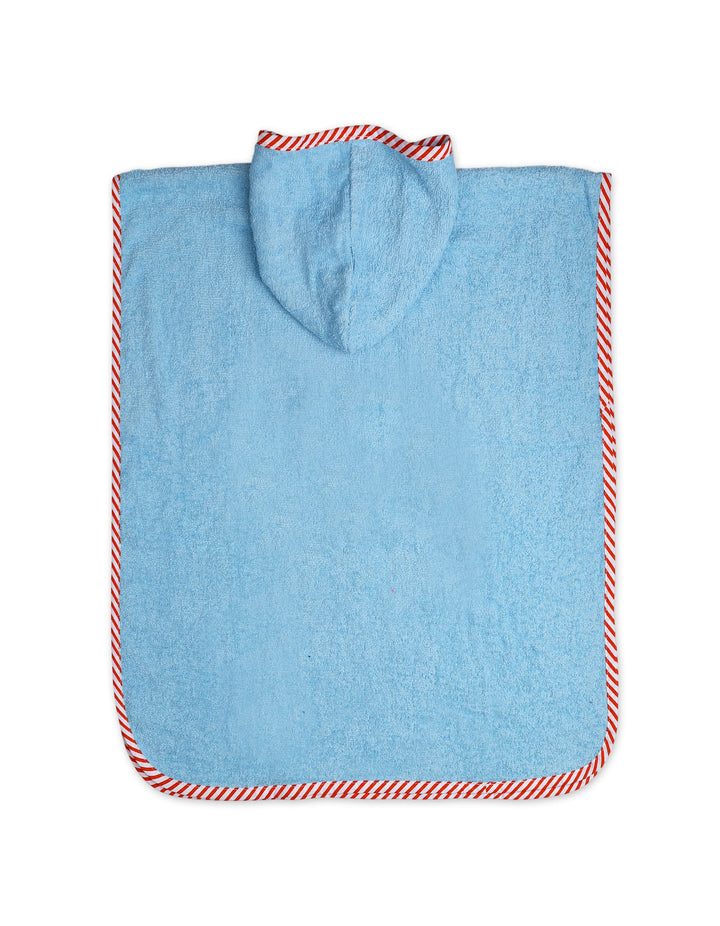 Toddlers Boy Hooded Bath Towel Poncho Construction Light Blue at Zubaidas Online Pakistan
