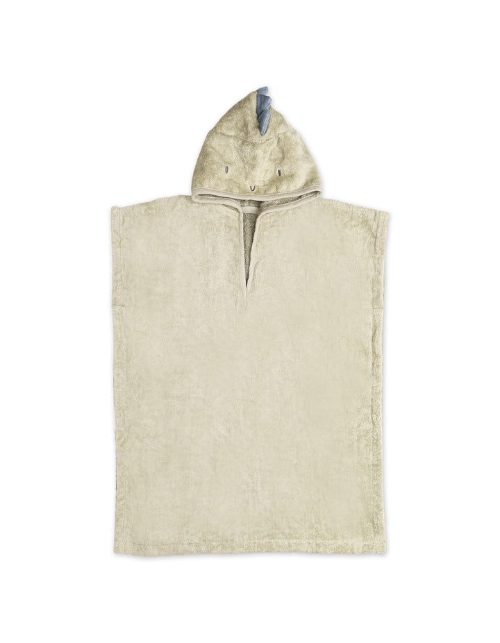 Toddlers Hooded Bath Towel Poncho Dino Olive Green at Zubaidas