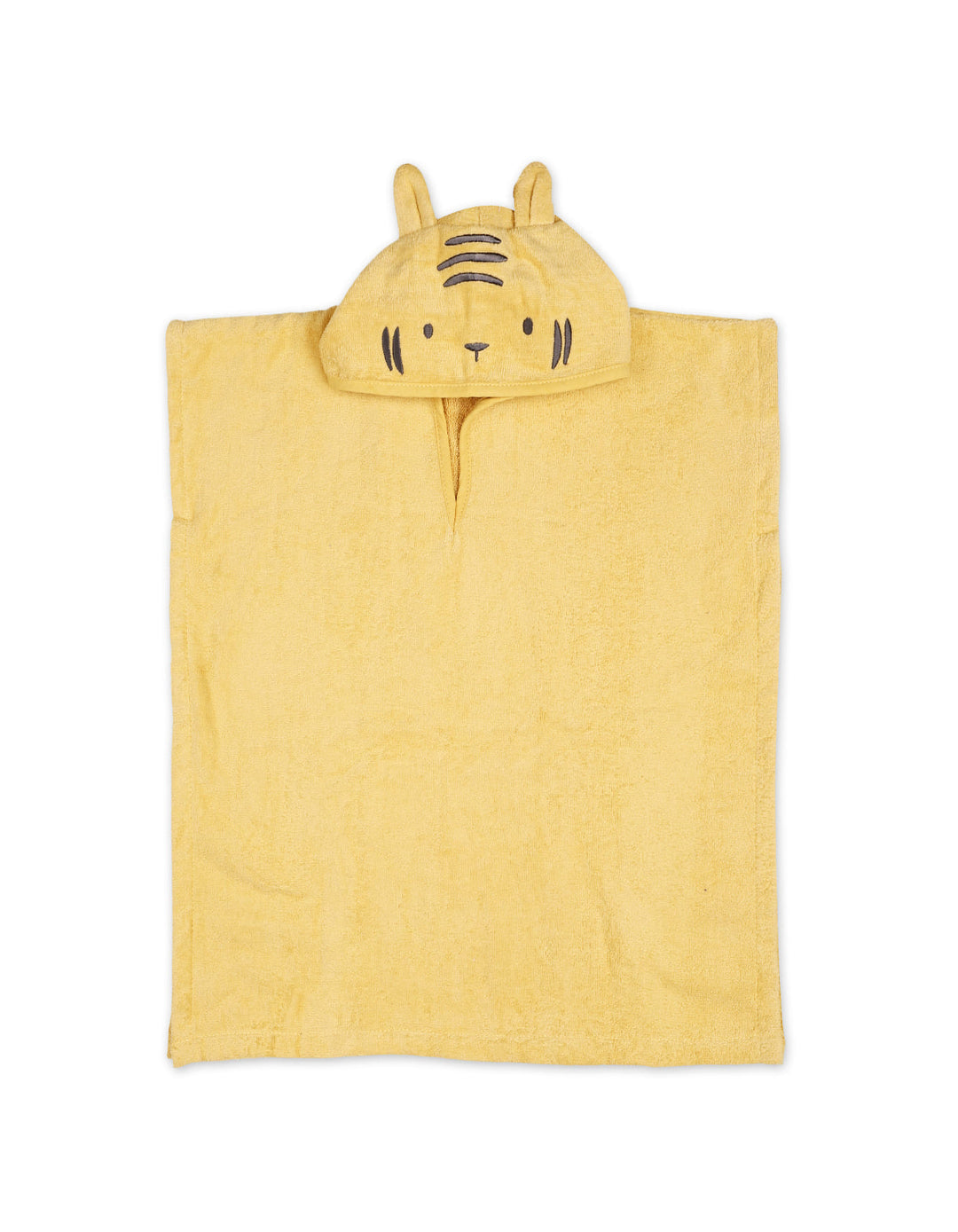 Toddlers Hooded Bath Towel Poncho Tiger Yellow at Zubaidas