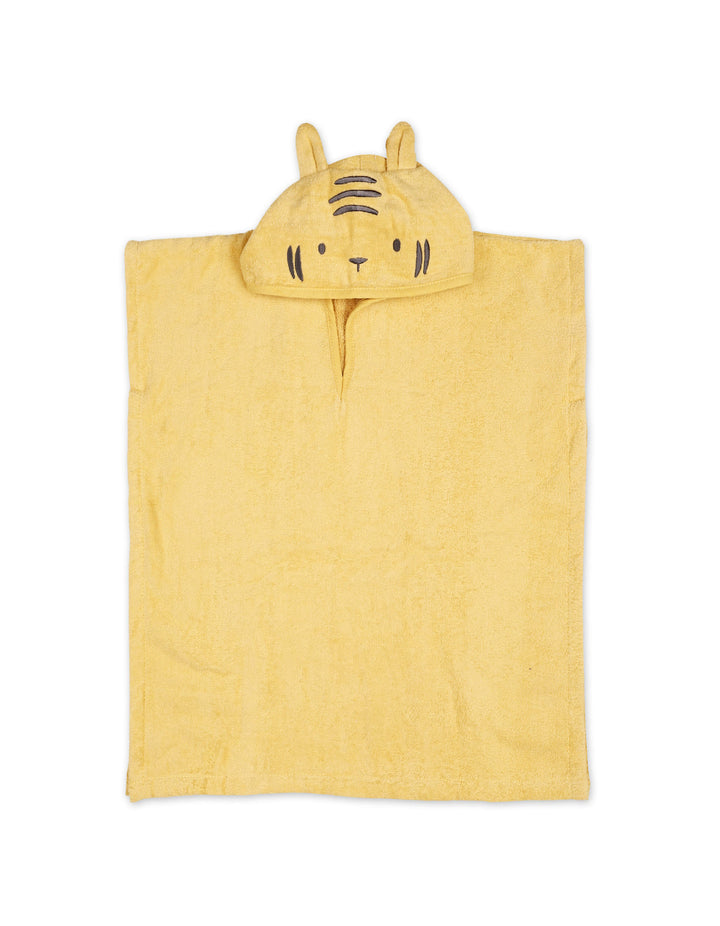 Toddlers Hooded Bath Towel Poncho Tiger Yellow at Zubaidas