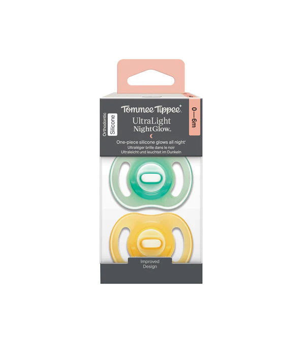 Tommee Tippee Baby Boy Ultra Light Silicone Soother 6-18M Pack of 2 TT 433804 at Zubaidas Official Pakistan