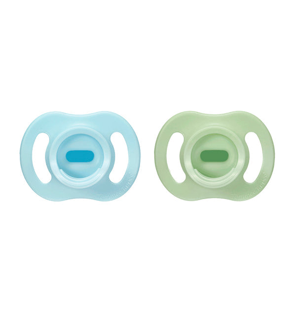 Tommee Tippee Baby Boy Ultra Light Silicone Soother 0-6M Pack of 2 TT 458811 at Zubaidas