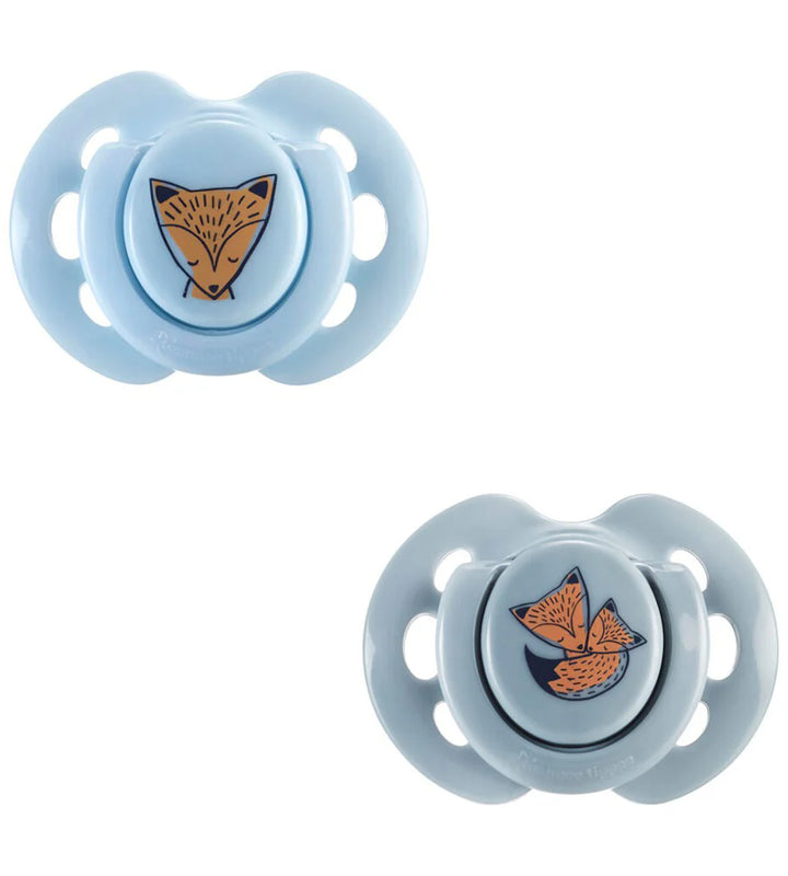Tommee Tippee Fun Soothers Pack Of 2 0-6M TT 433357 at Zubaidas