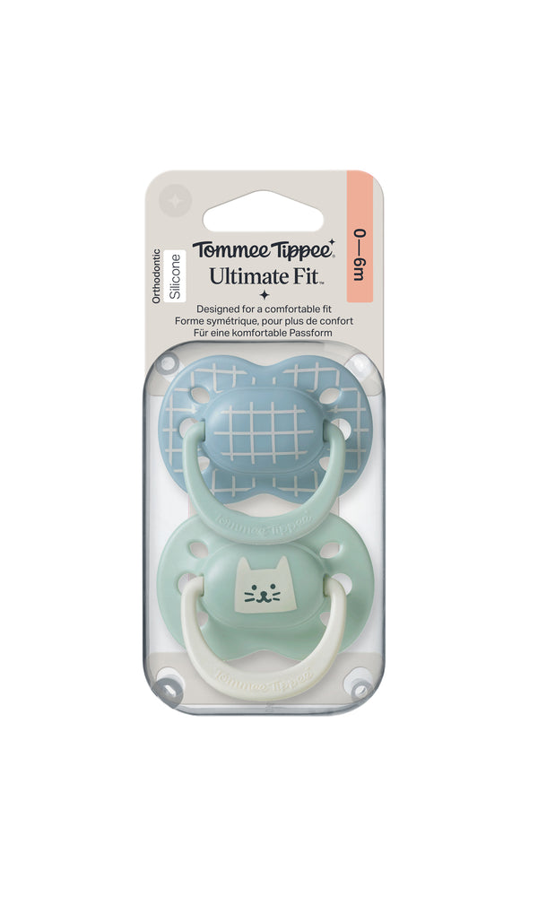 Tommee Tippee Ultra Fit Silicone Soother 0-6M Pack Of 2 TT 458827 at Zubaidas Official Pakistan