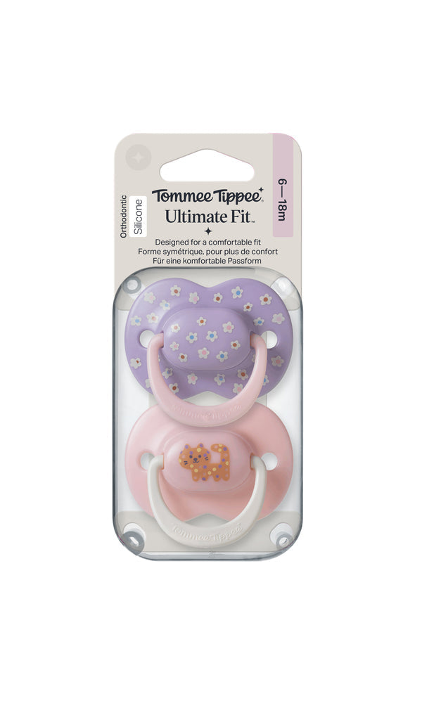 Tommee Tippee Ultra Fit Silicone Soother 6-18M Pack Of 2 TT 458828 at Zubaidas Official Pakistan