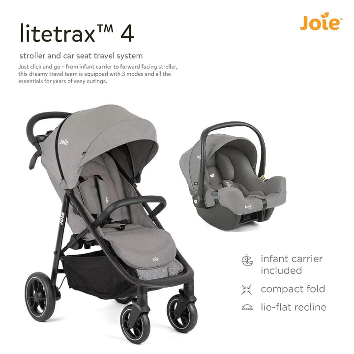 Travel System Joie Litetrax 4 with Gemm Pebble T1112YEPEB000 at Zubaidas Official Pakistan