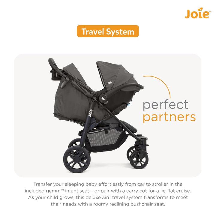 Travel System Joie Litetrax 4 with Gemm Pebble T1112YEPEB000 at Zubaidas Online Baby Store Pakistan