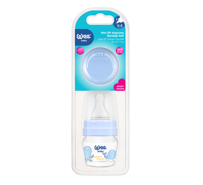 Wee Baby 2-in-1 Mini PP Training Cup Set 30ml Blue at Zubaidas Official Pakistan