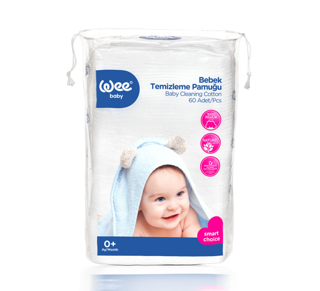 Wee Baby Baby Cleansing Cotton Pads 60 Pieces at Zubaidas