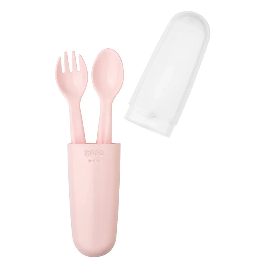 Wee Baby Cutlery Set with Storage Box Pink at Zubaidas