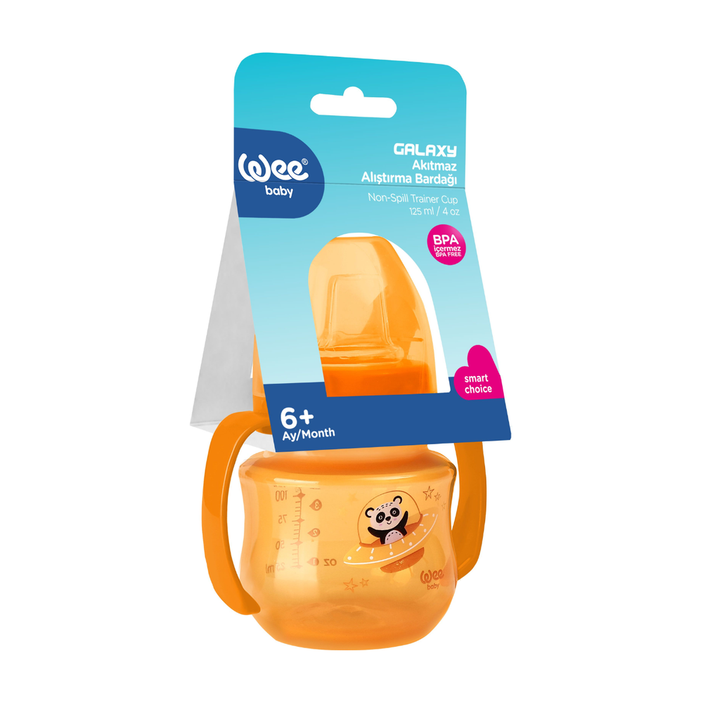 Wee Baby Galaxy Non-Spill Training Cup 125ml Orange at Zubaidas Official Pakistan