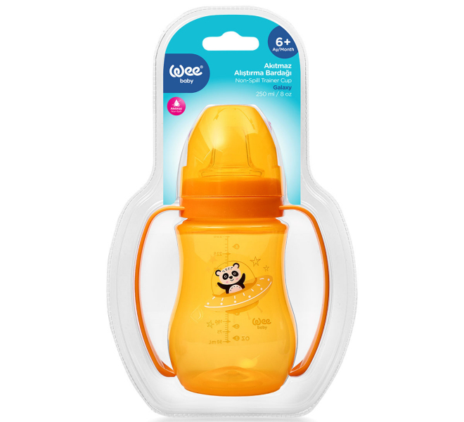Wee Baby Galaxy Non-Spill Training Cup 250ml Orange at Zubaidas Official Pakistan