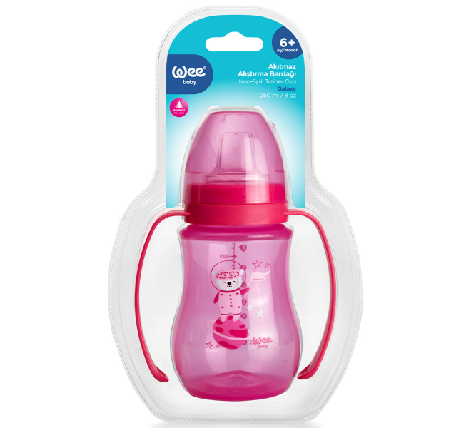 Wee Baby Galaxy Non-Spill Training Cup 250ml Pink at Zubaidas Official Pakistan