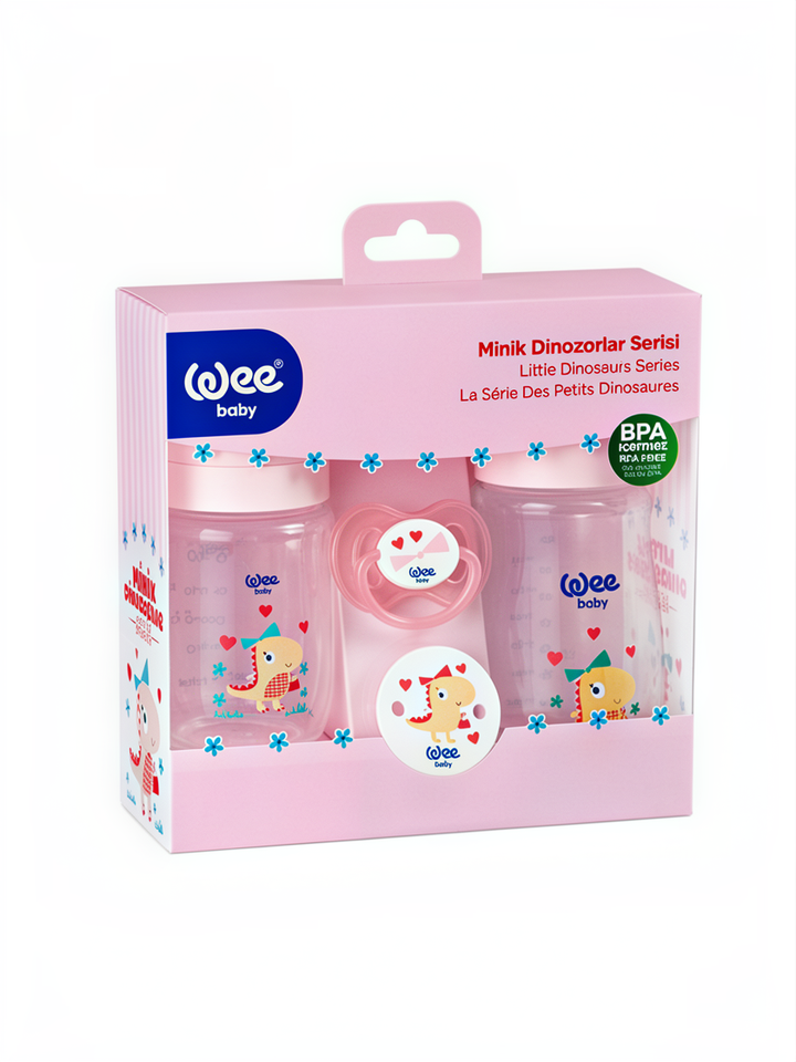 Wee Baby Girls Newborn Gift Set Little Dino Pink at Zubaidas Official Pakistan