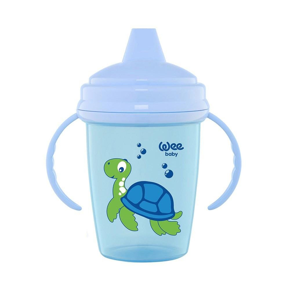 Wee Baby Leak Proof Training Cup with Handle 240ml Turtle Blue at Zubaidas