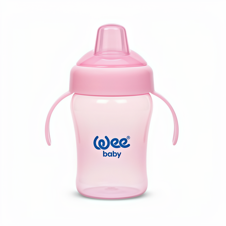 Wee Baby Non Spill Cup With Grip 240ml Pink at Zubaidas