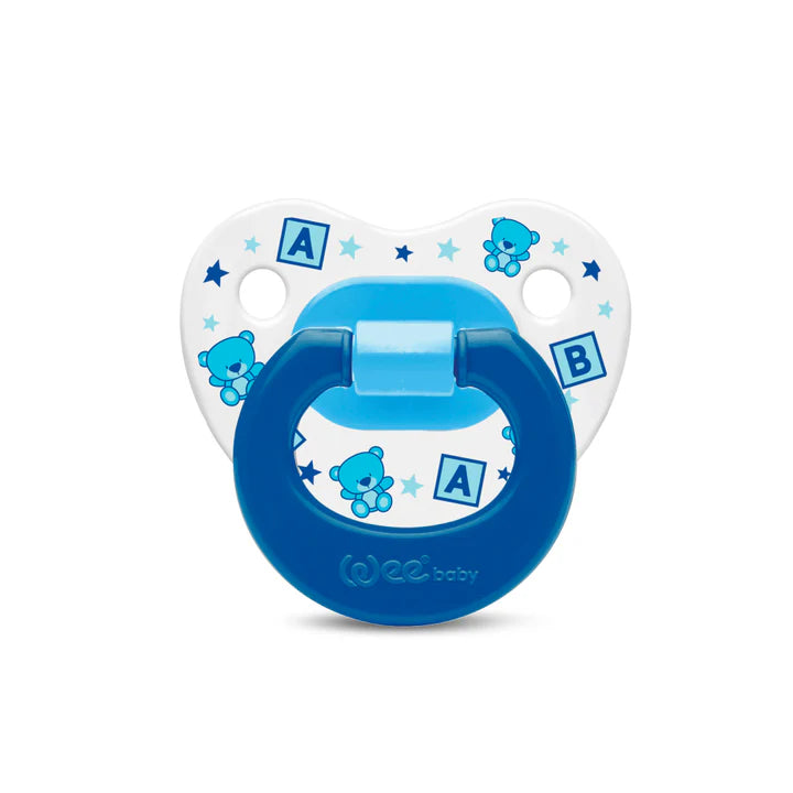 Wee Baby Patterned Orthodontic Soother No 3 18M+ Blue at Zubaidas