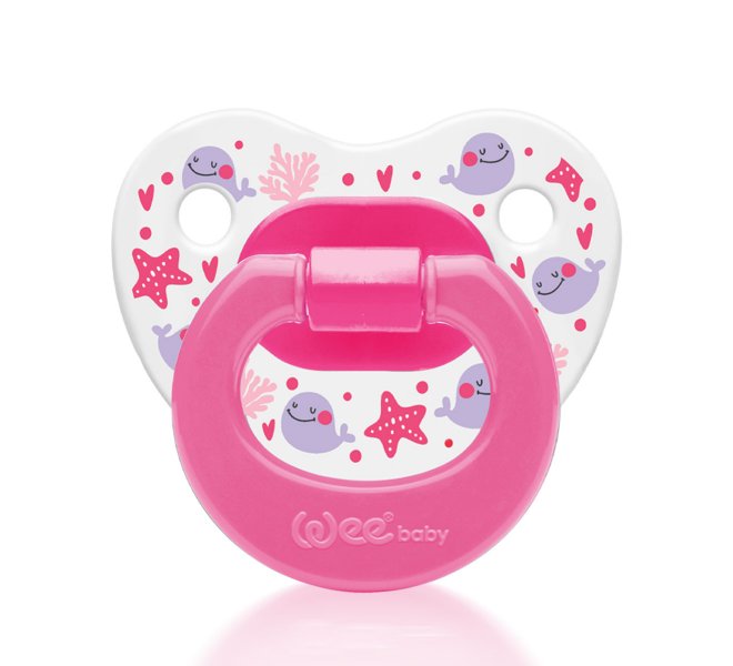 Wee Baby Patterned Orthodontic Soother 0-6Month No 1 Pink at Zubaidas
