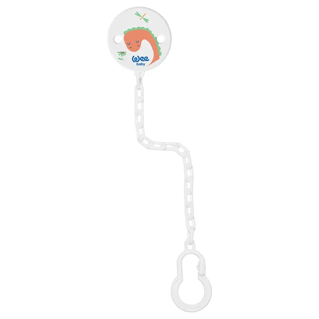 Wee Baby Patterned Pacifier Clip Orange at Zubaidas