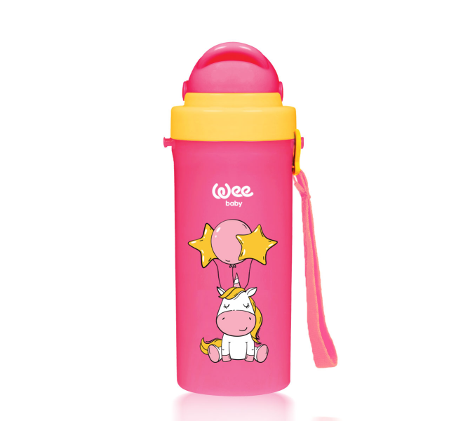 Wee Baby Patterned Straw Cup 300ml Pink at Zubaidas