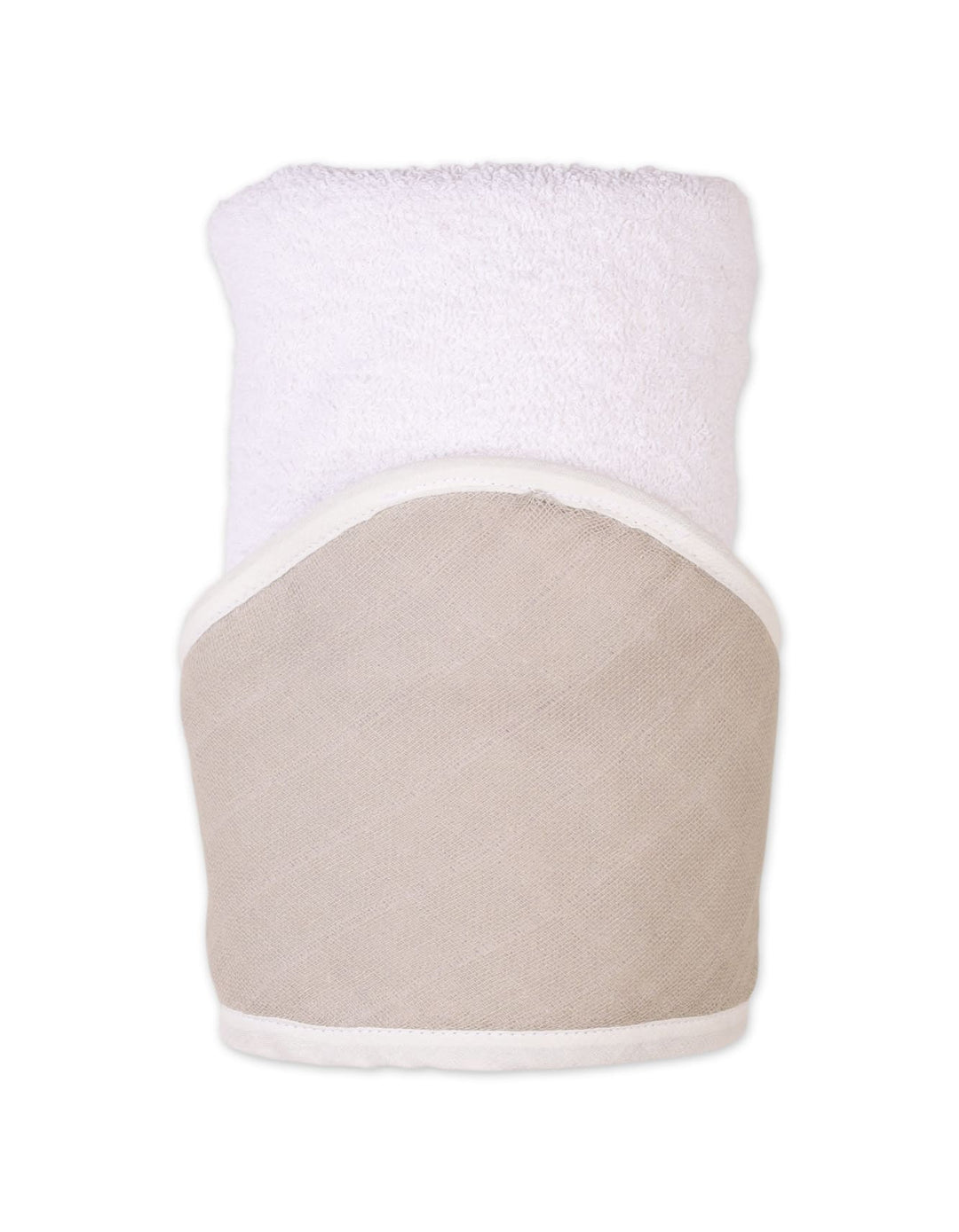 White hooded baby bath towel with Plain Hood Bambies at Zubaidas Official