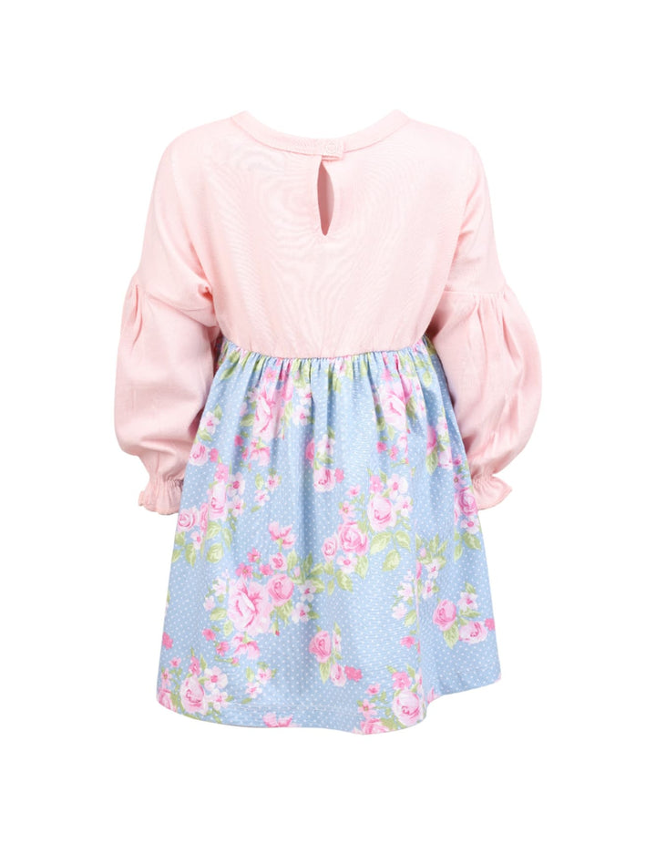 Winter Clothes for Girls Bambies Floral Blue and Pink at Zubaidas Official