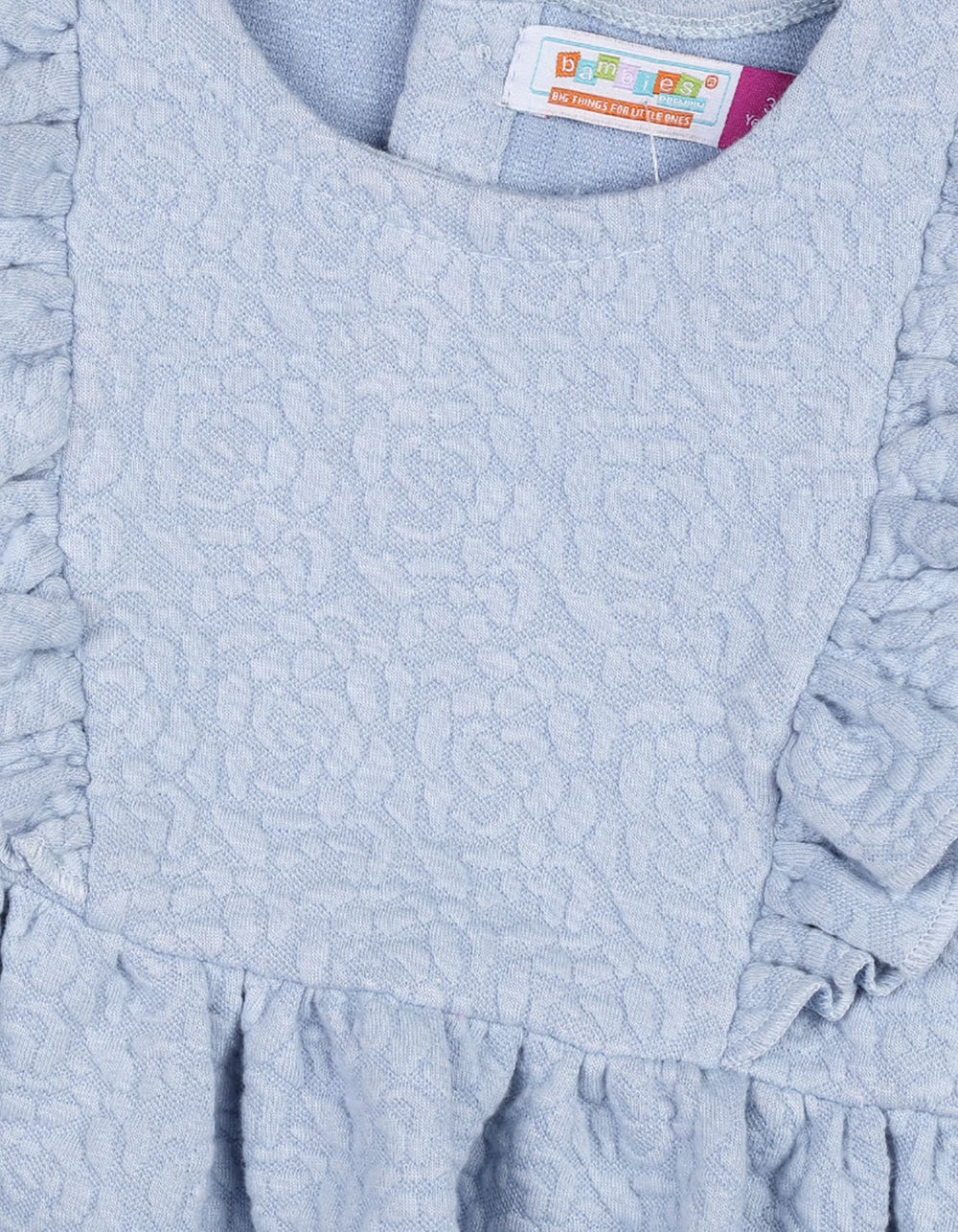 Winter Dress for Baby Girls Bambies Blue Ruffled at Zubaidas Best Online Store In Pakistan