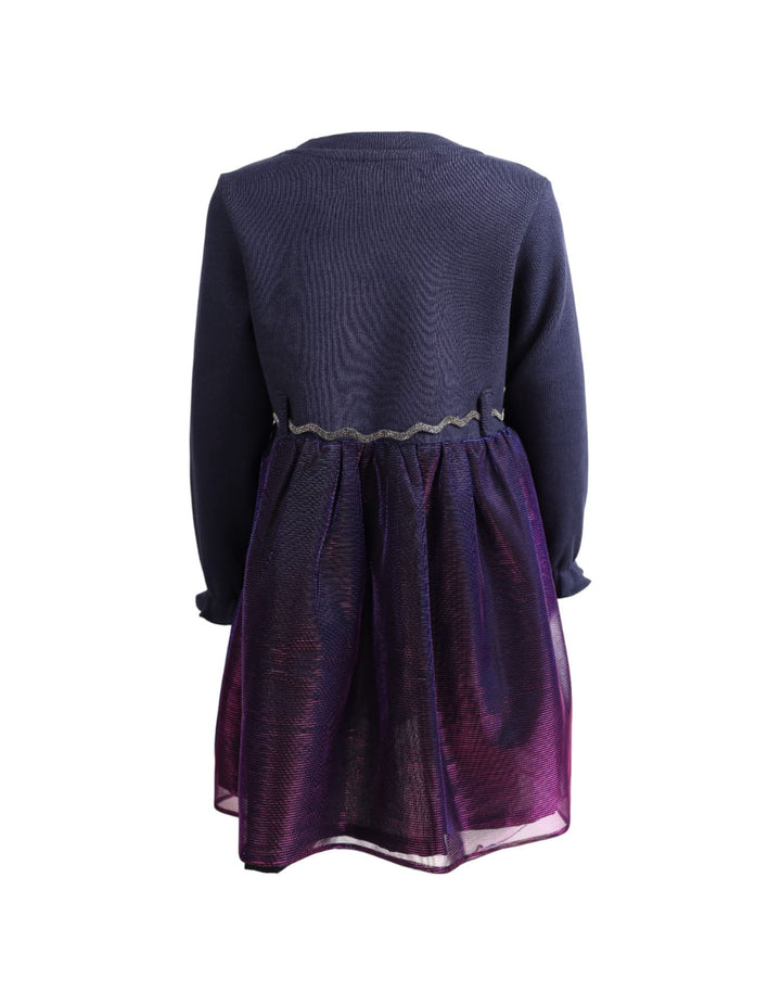 Winter Dresses for Girls Bambies Mesh Navy at Zubaidas Offical