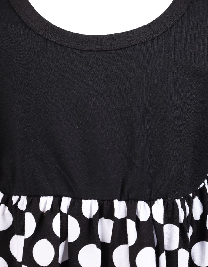 Winter Dresss for Girls Bambies Polka Dot Black at Zubaidas Pakistan