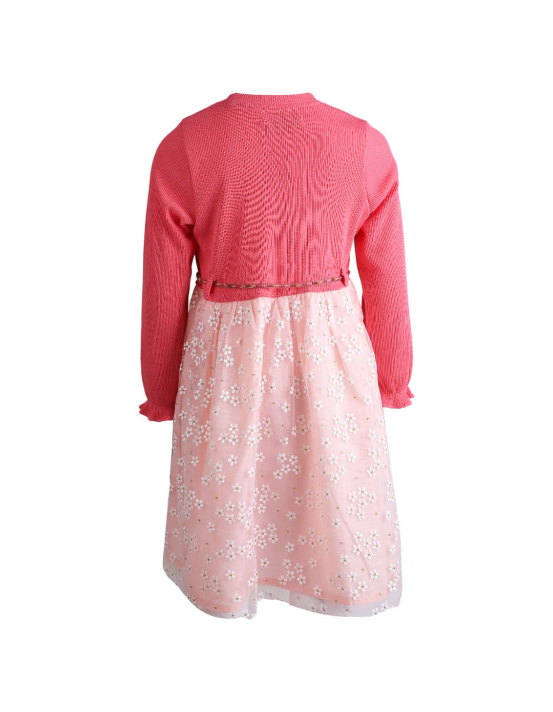 Winter Outfits for Girls Bambies Floral Mesh Pink at Zubaidas Official