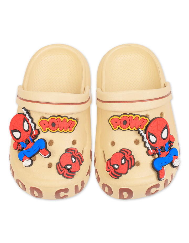 Young Boy and Girl Crocs Spiderman Beige at Zubaidas Official Pakistan