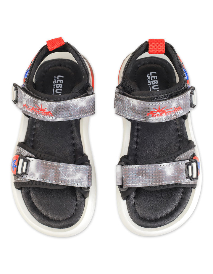 Young Boys Sandals Ultraman Red and Grey at Zubaidas