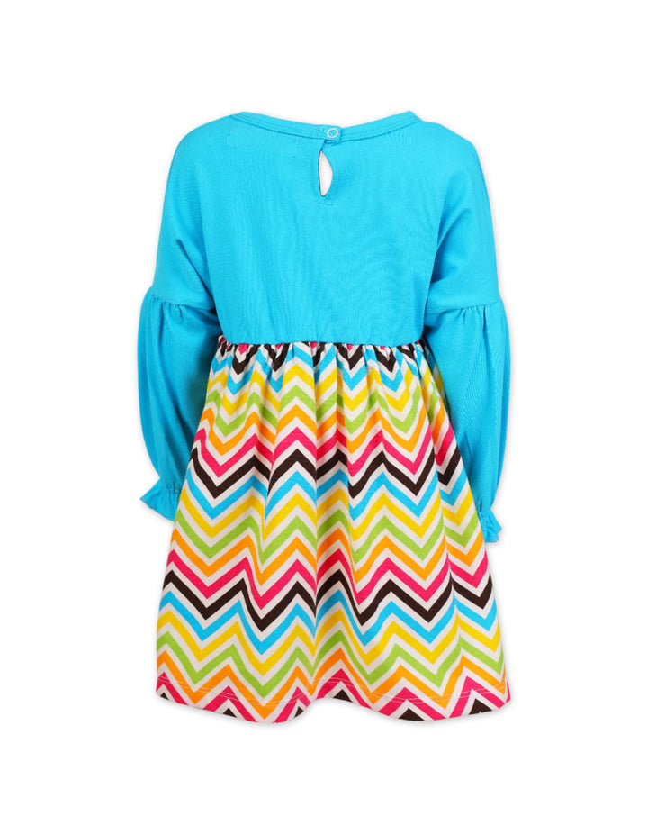 Young Girls Winter Apparels Bambies Cyan and Multicolor at Zubaidas Official Pakistan