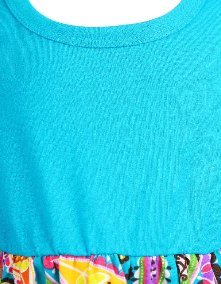 Young Girls Winter Casual Clothing Bambies Cyan and Multi Color at Zubaidas Pakistan